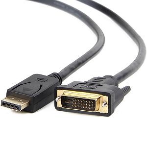 Кабель мультимедійний Cablexpert Display Port to DVI 24+1pin, 1.0m (CC-DPM-DVIM-1M) - Фото 1