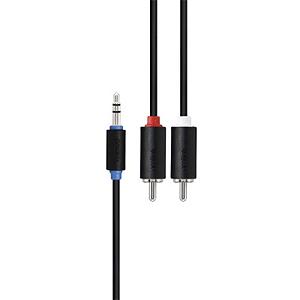 Кабель мультимедійний PROLINK Jack 3.5mm папа/2RCA папа 5.0m (PB103-0500) - Фото 1