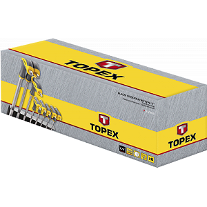 Набір інструментів Topex ключей шестигранных тип Т 2-10 мм, 9 шт. (35D963) mp.test-s.org.ua - Фото 1
