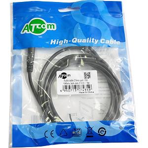 Кабель мультимедийный Atcom Jack 3.5mm male/Jack 3.5mm male 1.8m (17435) - Фото 1