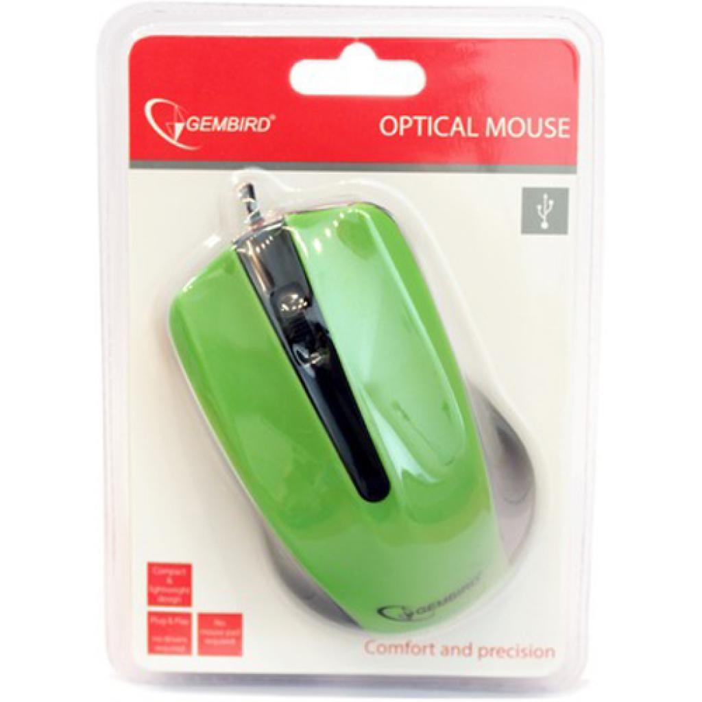 Мишка Gembird MUS-101-G 1200dpi USB green (MUS-101-G), фото №4