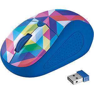 Мышь Trust Primo Wireless Mouse blue geometry (21480) - Фото 1