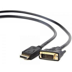 Кабель мультимедійний Cablexpert Display Port to DVI 24+1pin, 1.8m (CC-DPM-DVIM-1.8M) - Фото 1