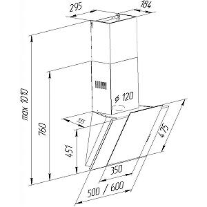 Кухонные вытяжки Pyramida NR-MV 60 M IX (NR-MV 60 M IX) mp.test-s.org.ua - Фото 1