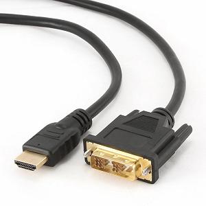 Кабель мультимедійний Cablexpert HDMI to DVI 18+1pin M, 1.8m (CC-HDMI-DVI-6) - Фото 1