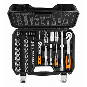 Набір інструментів NEO tools сменных головок 73 шт., 1/2 ", 1/4", CrV (08-673) - Фото 1