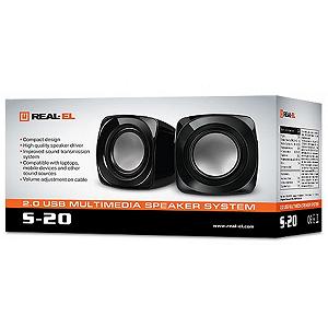 Акустическая система REAL-EL S-20 black (S-20 black) mp.test-s.org.ua - Фото 1