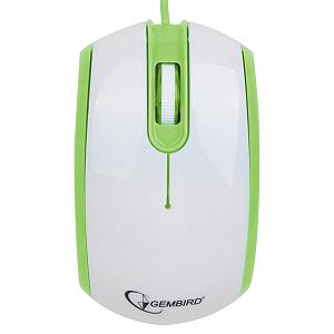 Мишка Gembird MUS-105-G White-Green (MUS-105-G) mp.test-s.org.ua - Фото 1