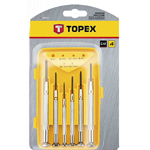 Викрутка Topex прецизионная, набор 6 шт.*1 уп. (39D559) mp.test-s.org.ua - Фото 1