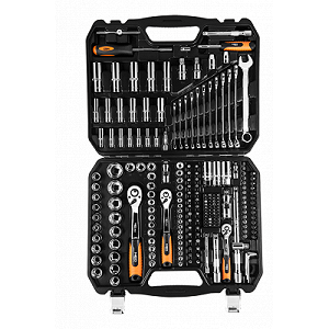 Набір інструментів NEO tools сменных головок 219 шт., 1/2 ", 3/8", 1/4 ", CrV (08-671) - Фото 1