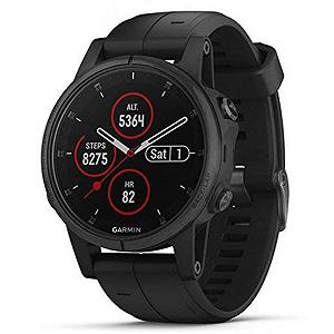 Смарт-часы Garmin Fenix 5S Plus Sapphire Black with Black Silicone (010-01987-78) - Фото 1