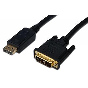 Кабель мультимедийный ASSMANN Display Port to DVI 24+1pin, 2.0m (AK-340306-020-S) - Фото 1