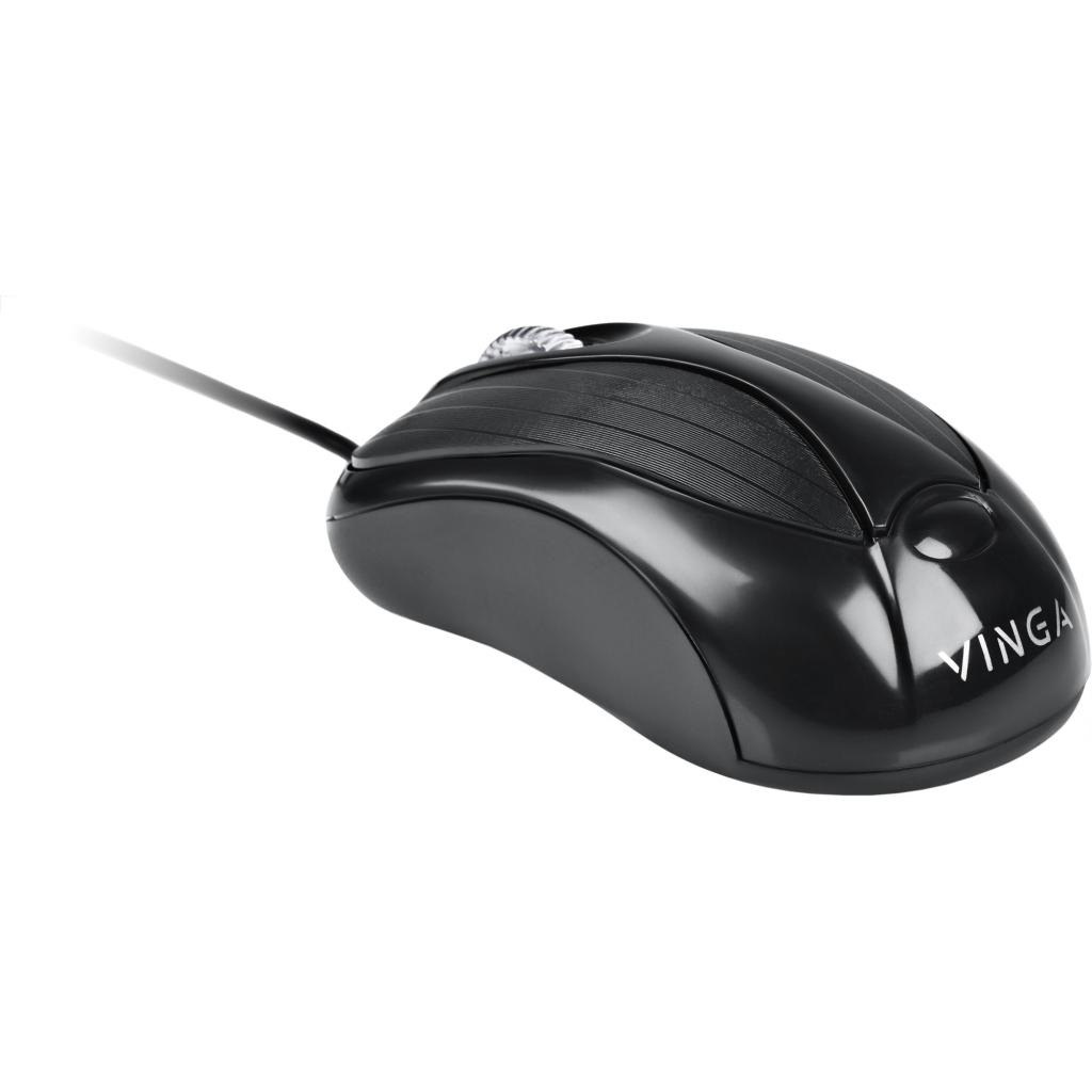 Мишка Vinga MS601BK Black USB (MS601BK), фото №3