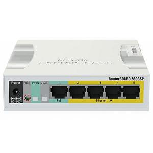 Комутатор Mikrotik RB260GSP (CSS106-1G-4P-1S) - Фото 1