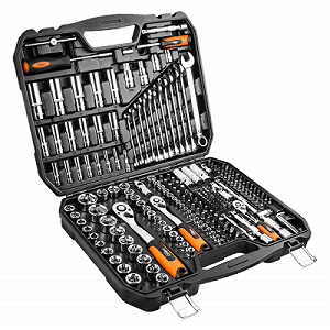 Набір інструментів NEO tools сменных головок 219 шт., 1/2 ", 3/8", 1/4 ", CrV (08-671) mp.test-s.org.ua - Фото 1