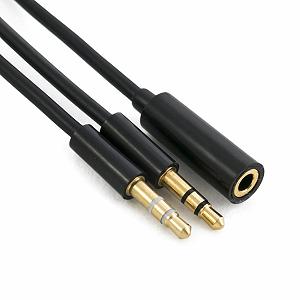 Кабель мультимедийный EXTRADIGITAL Jack 3.5mm to 2xJack 3.5 F (KBA1646) - Фото 1