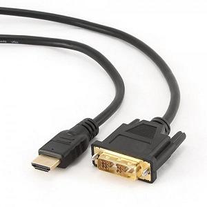 Кабель мультимедийный Cablexpert HDMI to DVI 18+1pin M, 0.5m (CC-HDMI-DVI-0.5M) - Фото 1