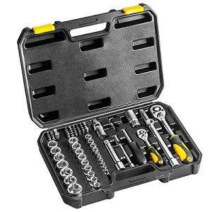Набір інструментів Topex торцевых головок 1/2 "Crv. 72шт (38D643) - Фото 1