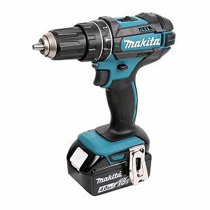 Шурупокрут Makita дрель-шуруповерт с ударом LXT, 18В, 4Аг х 2шт, DC1 (DHP482RMJ) - Фото 1