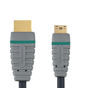Кабель мультимедійний Bandridge HDMI A to HDMI C (mini), 2.0m (BVL1502) - Фото 1