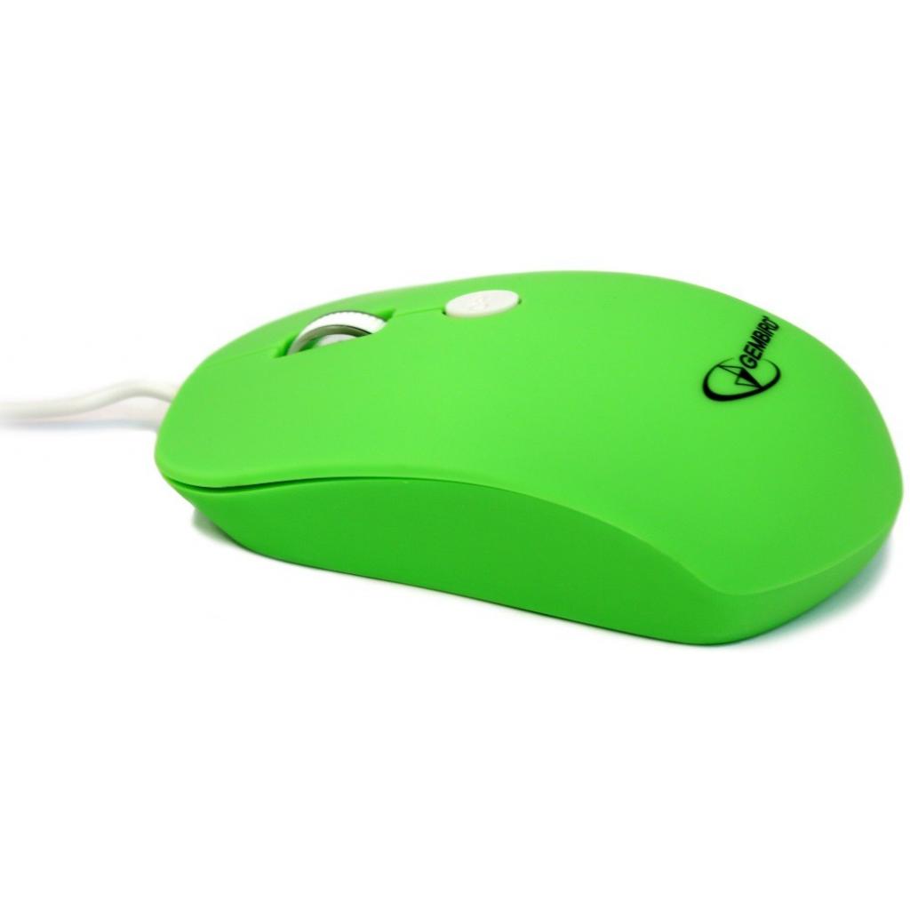 Мишка Gembird MUS-102-G 1600dpi USB green (MUS-102-G), фото №2