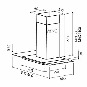 Кухонные вытяжки Elica FLAT GLASS IX A/90 (FLAT GLASS IX A/90) mp.test-s.org.ua - Фото 1