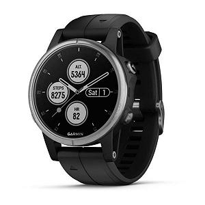 Смарт-годинник Garmin Fenix 5 Plus Silver with Black Silicone (010-01988-60) - Фото 1