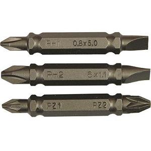 Набір бит Stanley двустор. Ph1-SL5,Ph2-SL6,Pz1-Pz2, 48мм, 3шт (STA61381) - Фото 1