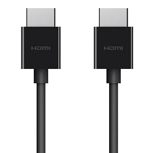 Кабель мультимедийный Belkin HDMI to HDMI 2.0m 2.1 4K HDR, Ultra High Speed HDM (AV10175bt2M-BLK) - Фото 1