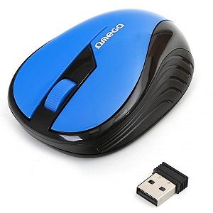 Мишка Omega Wireless OM-415 blue/black (OM0415BB) - Фото 1