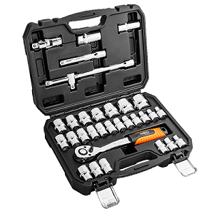 Набір інструментів Neo торцевых головок 32 шт, 1/2 " (08-662) mp.test-s.org.ua - Фото 1