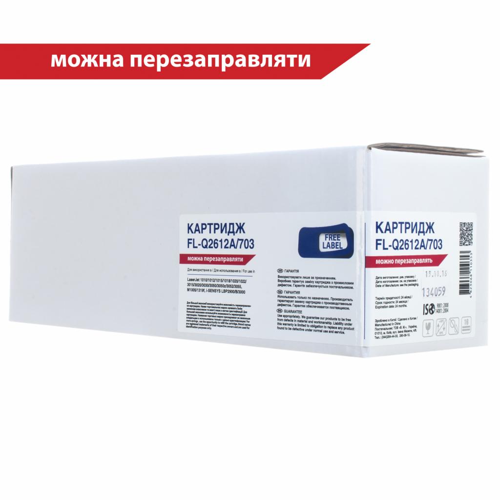 Картридж FREE Label HP LJ Q2612A/CANON 703 (FL-Q2612A/703), фото №1