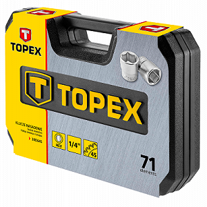 Набір інструментів Topex 38D645, 71 шт., 1/4 " (38D645) mp.test-s.org.ua - Фото 1