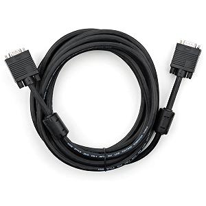 Кабель мультимедійний Vinga VGA 5 m MM ferrite (VCPDCVGAMM5MBK) - Фото 1
