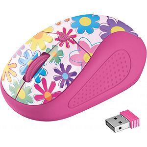 Мышь Trust Primo Wireless Mouse - pink flowers (21481) - Фото 1