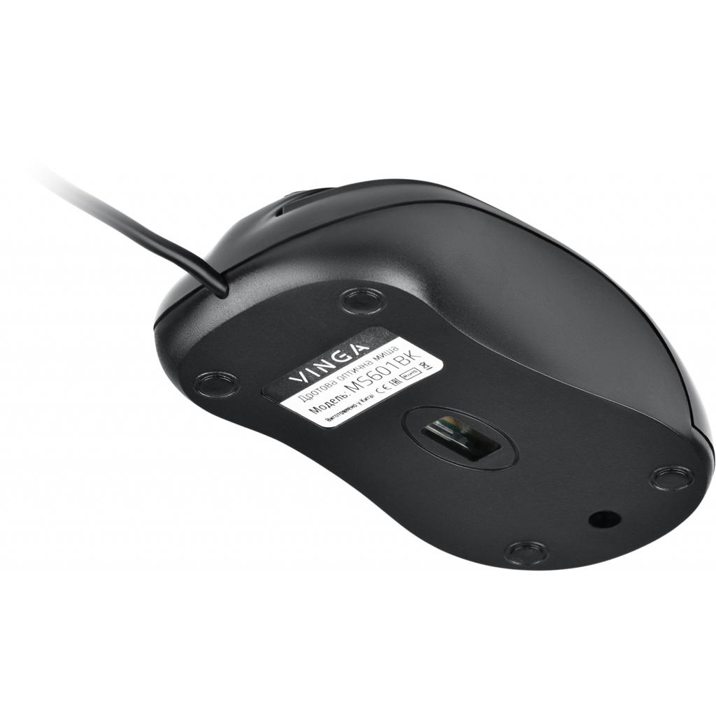 Мишка Vinga MS601BK Black USB (MS601BK), фото №5