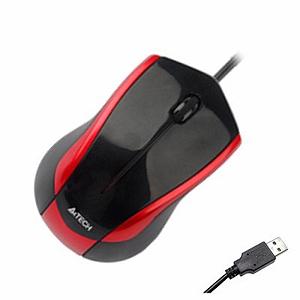 Мишка A4Tech N-400-2 USB Red/Black (A4Tech N-400-2) - Фото 1