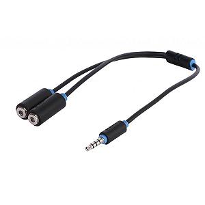 Кабель мультимедійний PROLINK Jack 3.5mm to 2xJack 3.5 M 0.3m (PB155-0030) - Фото 1