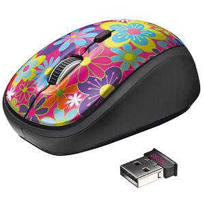 Компьютерная мышь Trust Yvi Wireless Mouse flower power (20250) - Фото 1