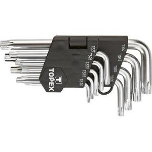 Набір інструментів Topex ключи Torx (зiрочки), TS10-50, набор 9 шт.*1 уп. (35D950) - Фото 1