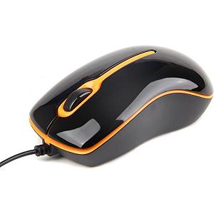 Мишка Gembird MUS-U-004-O USB Black/Orange (MUS-U-004-O) - Фото 1