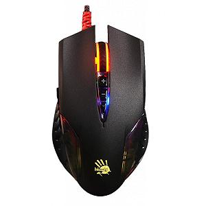 Компьютерная мышь A4Tech Bloody Q50 Neon XGlide USB Black (Q50) - Фото 1