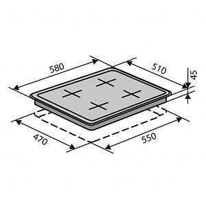 Варильна поверхня Ventolux HG631 B2 (X) (HG631 B2 X) mp.test-s.org.ua - Фото 1