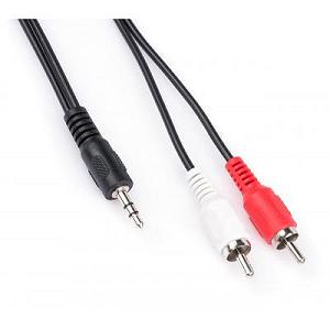 Кабель мультимедійний Vinga Jack 3.5mm male to 2xRCA 1.5m (3.5STM2RCAM01-1.5) - Фото 1