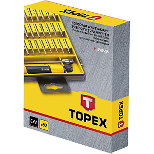 Набір інструментів Topex насадки прецизионные с держателем, (под отвертку) (39D555) mp.test-s.org.ua - Фото 1