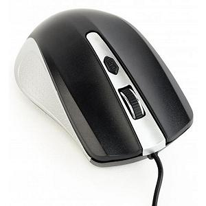 Мишка Gembird MUS-4B-01-SB Black/Silver USB (MUS-4B-01-SB) - Фото 1