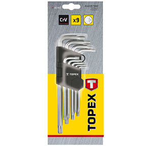 Наборы инструментов Topex ключи шестигранные Torx T10-T50, набор 9 шт.*1 уп. (35D961) mp.test-s.org.ua - Фото 1